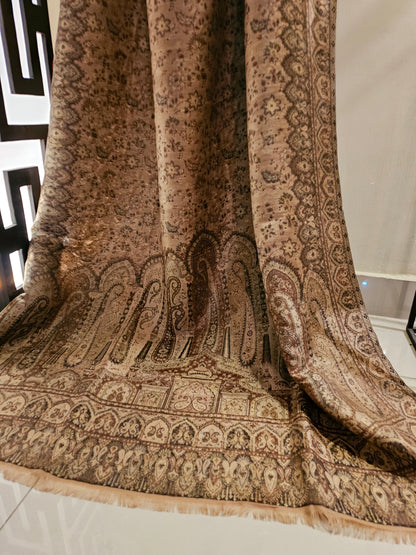 Reversible moonlight gandhara kaani shawl