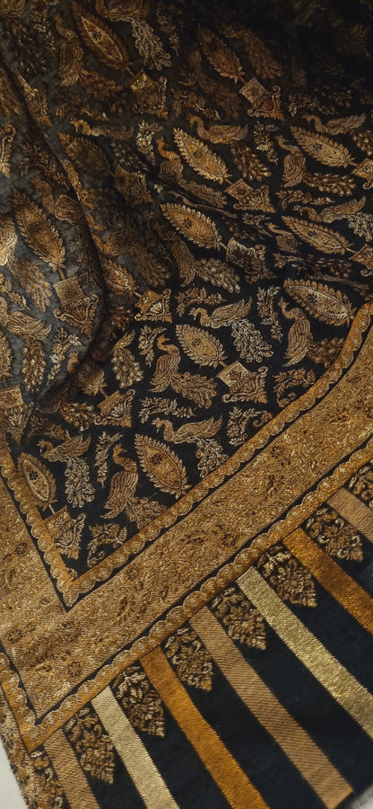 Peacock zaree kaani pashmina shawl