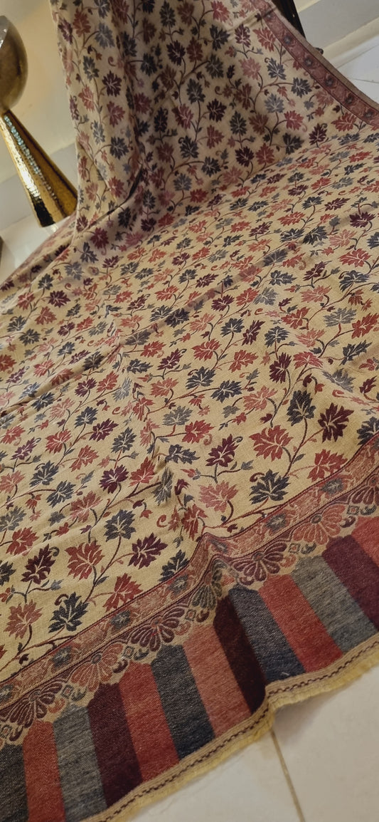 Woollen pashmina kaani shawl