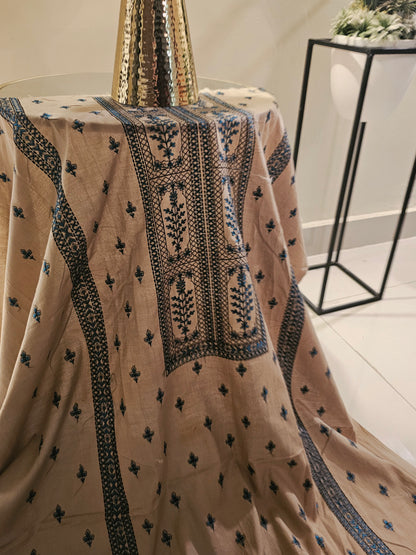 Lawn embroidered two piece