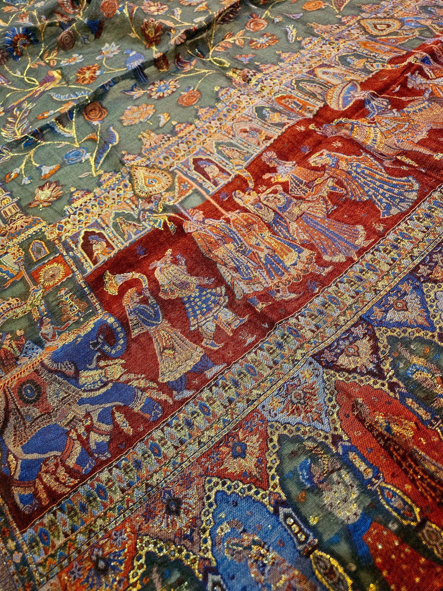 Silk kaani minishawl