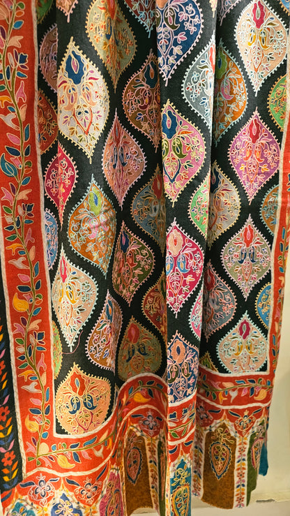 Reelkar embroidered minishawl: pashmina