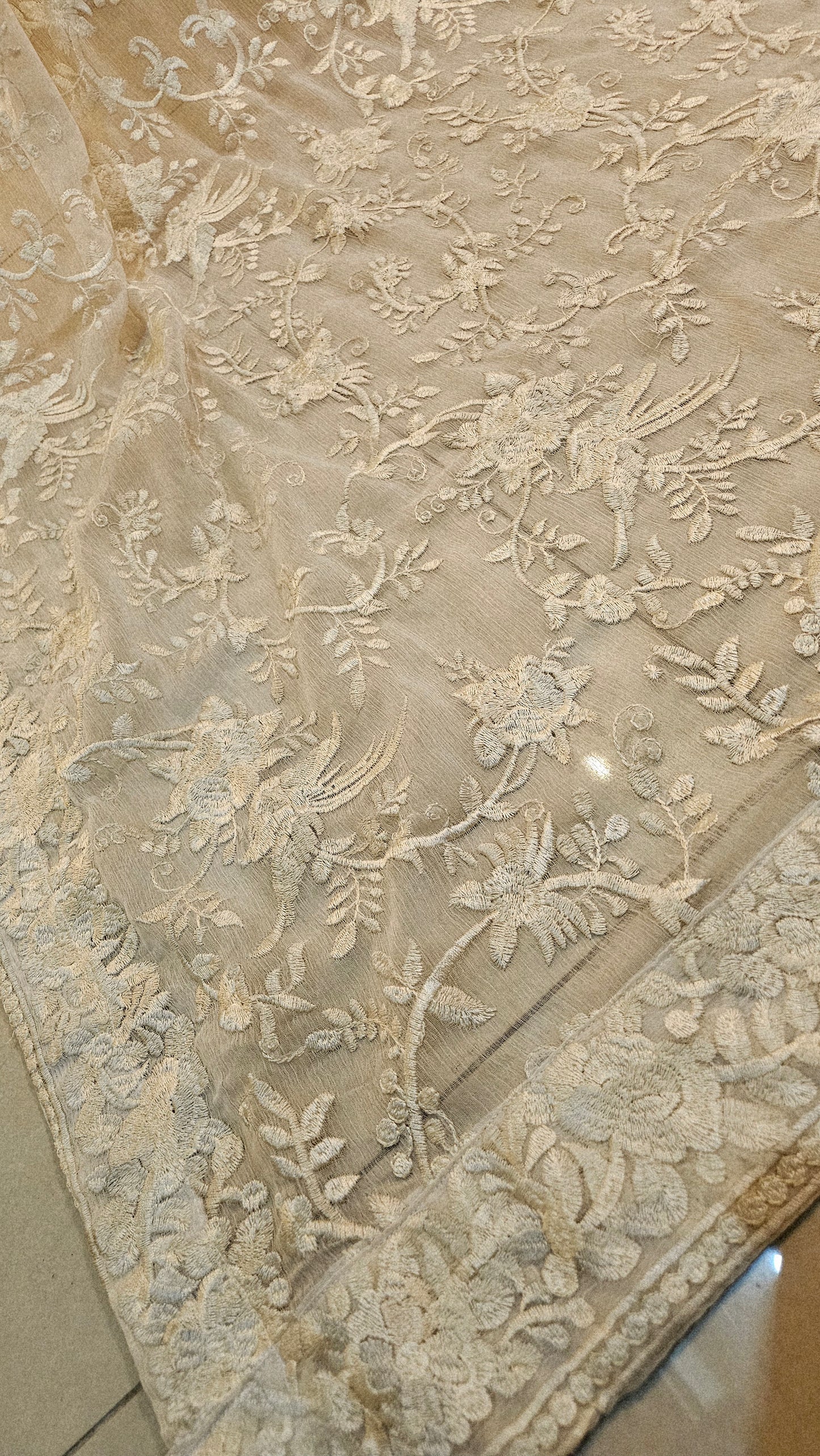 Georgete embroidered dupata