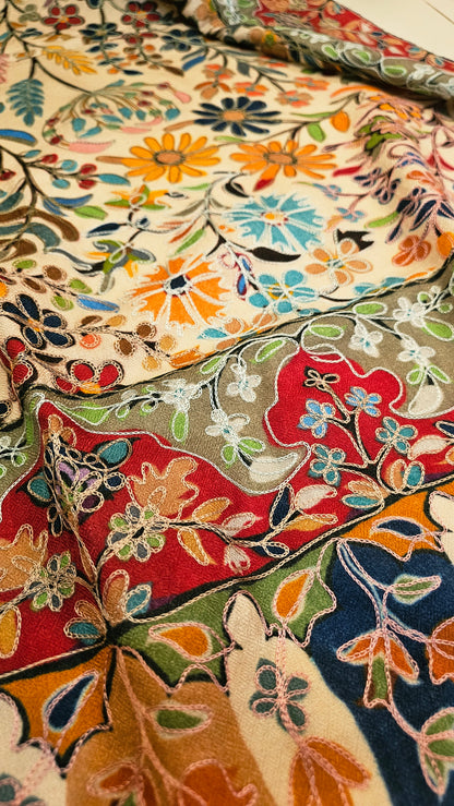 Reelkar embroidered: Pashmina