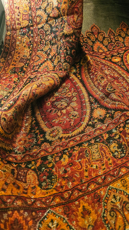 Reversible moonlight kaani: shawl