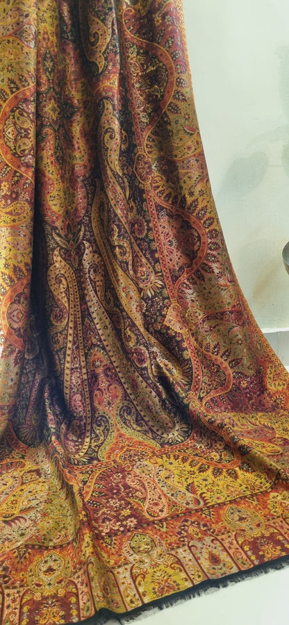 Reversible moonlight gandhara kaani shawl