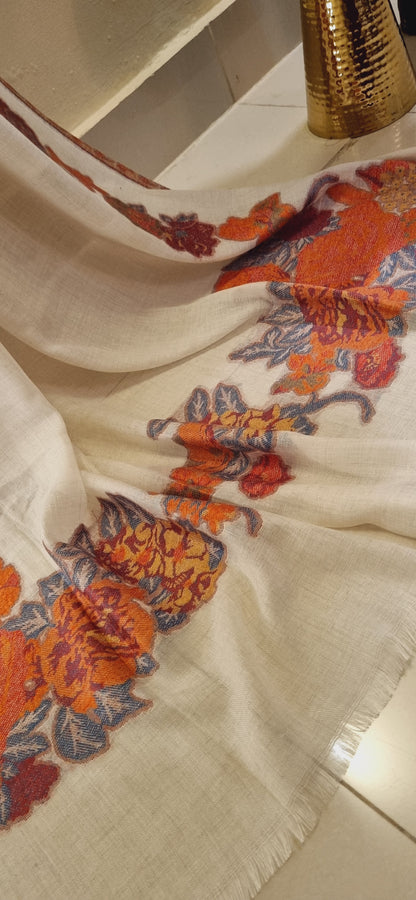 Woolen pashmina kaani shawl