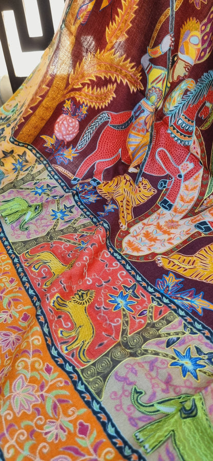 Reelkar shikargah shawl