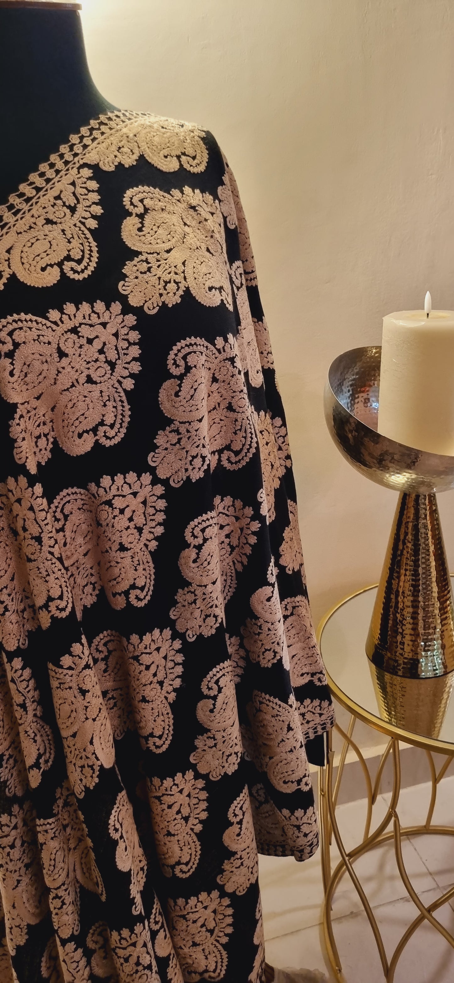 Pashmina embroidered Mini shawl