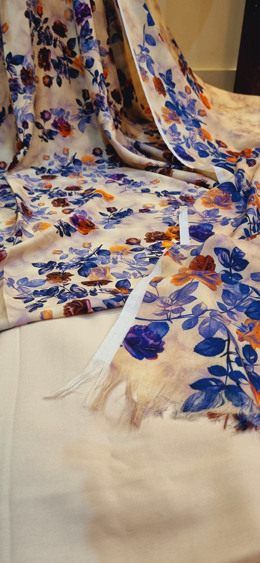 Three piece printed suit