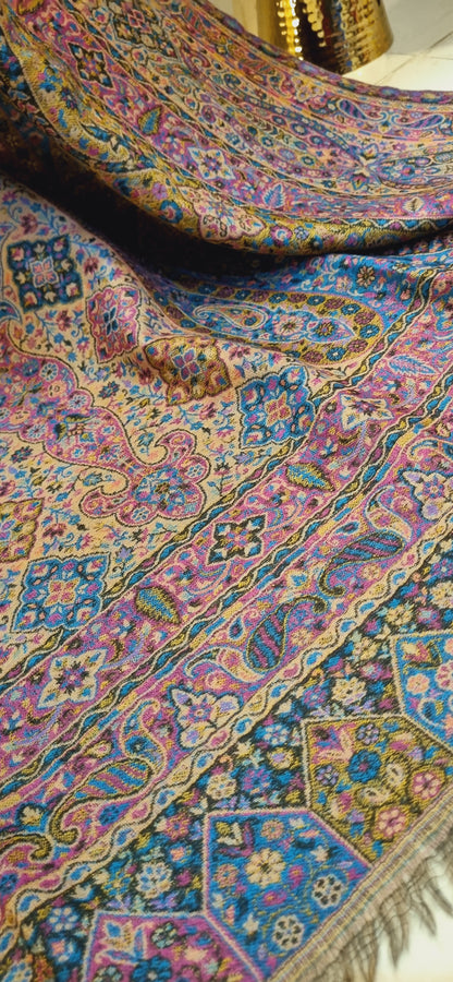 Pashmina reversible Persian kaani shawl