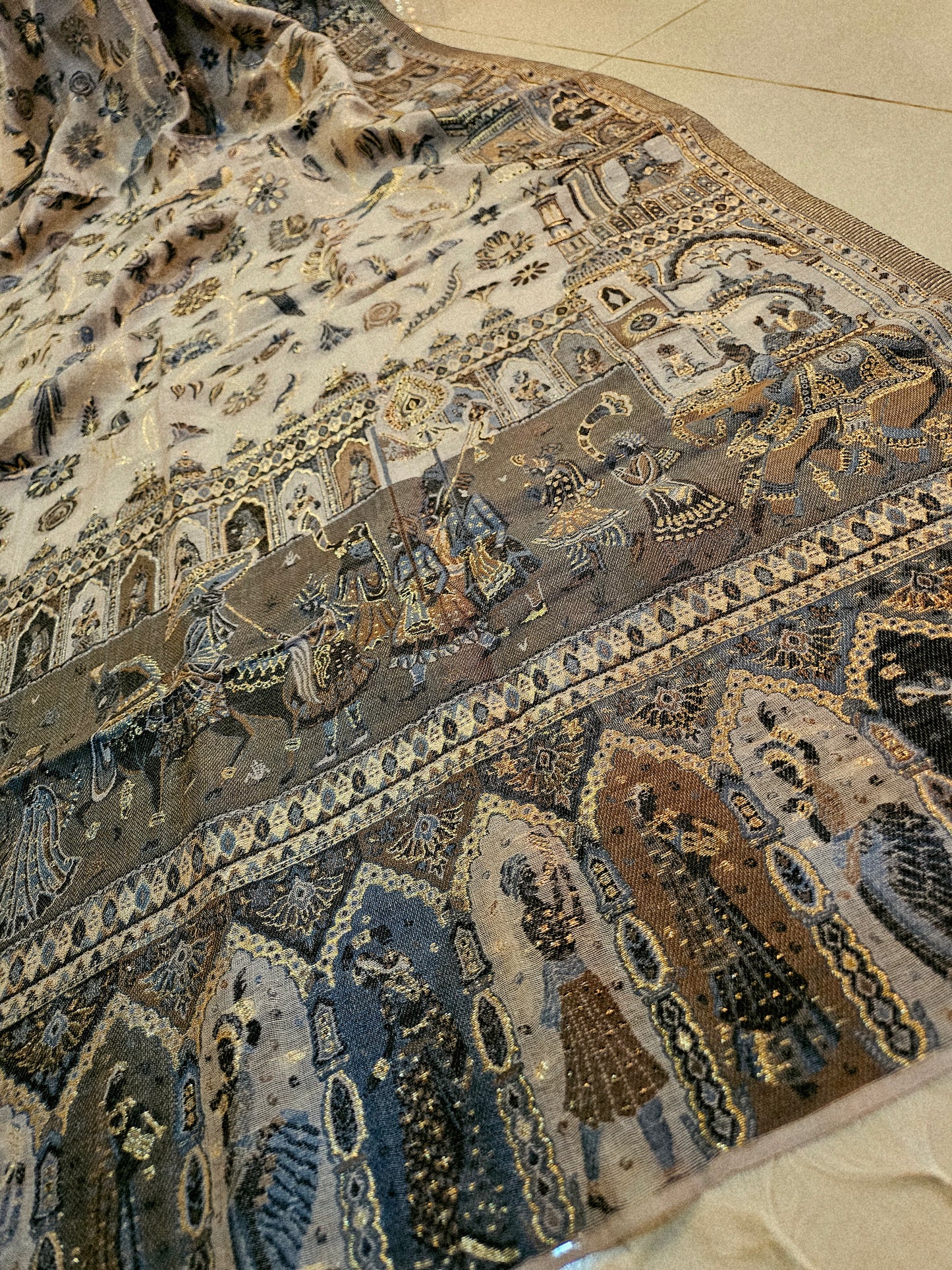 Silk kaani minishawl