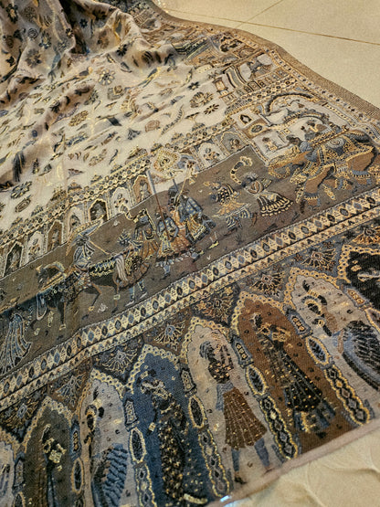 Silk kaani minishawl