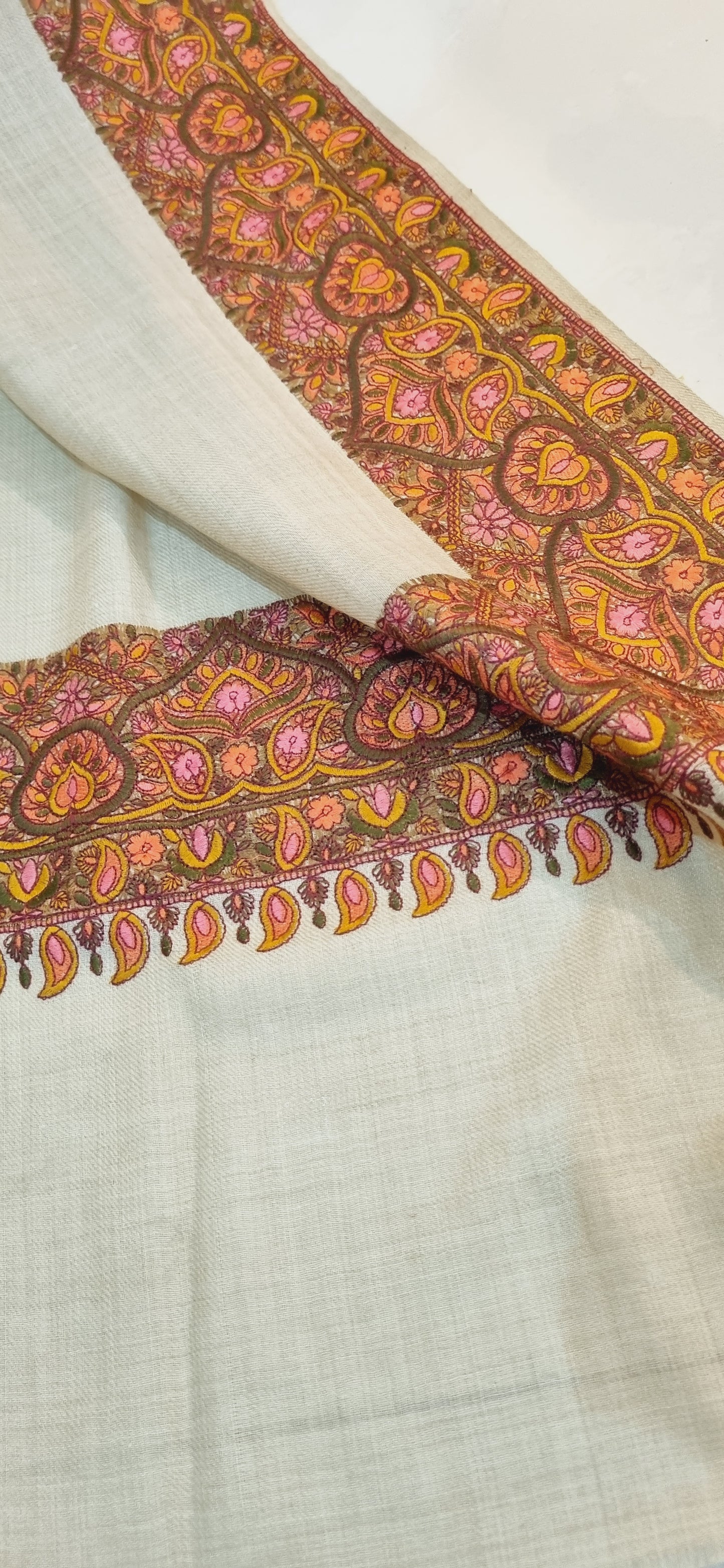 Papermachi embroidered pashmina