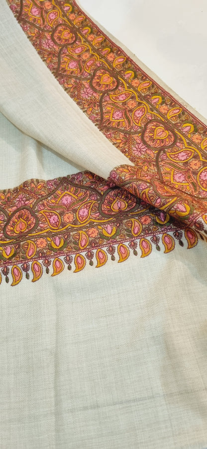 Papermachi embroidered pashmina