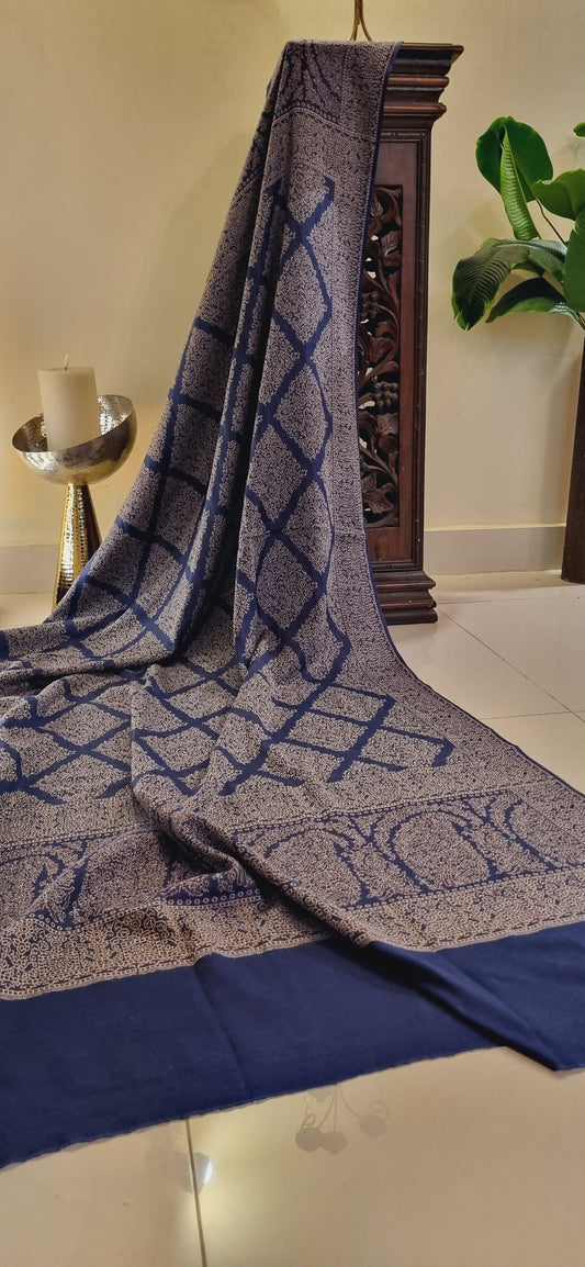 Woollen pashmina kaani shawl