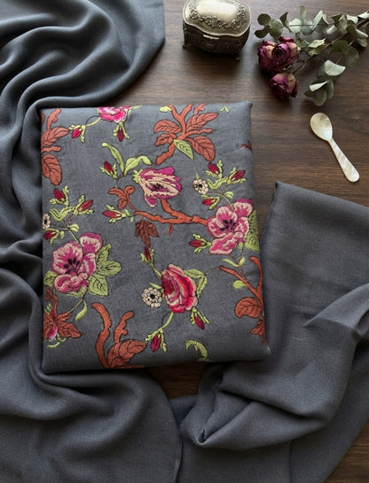 Embroidered 3 Piece: Pashmina