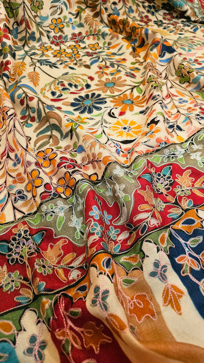Reelkar embroidered: Pashmina