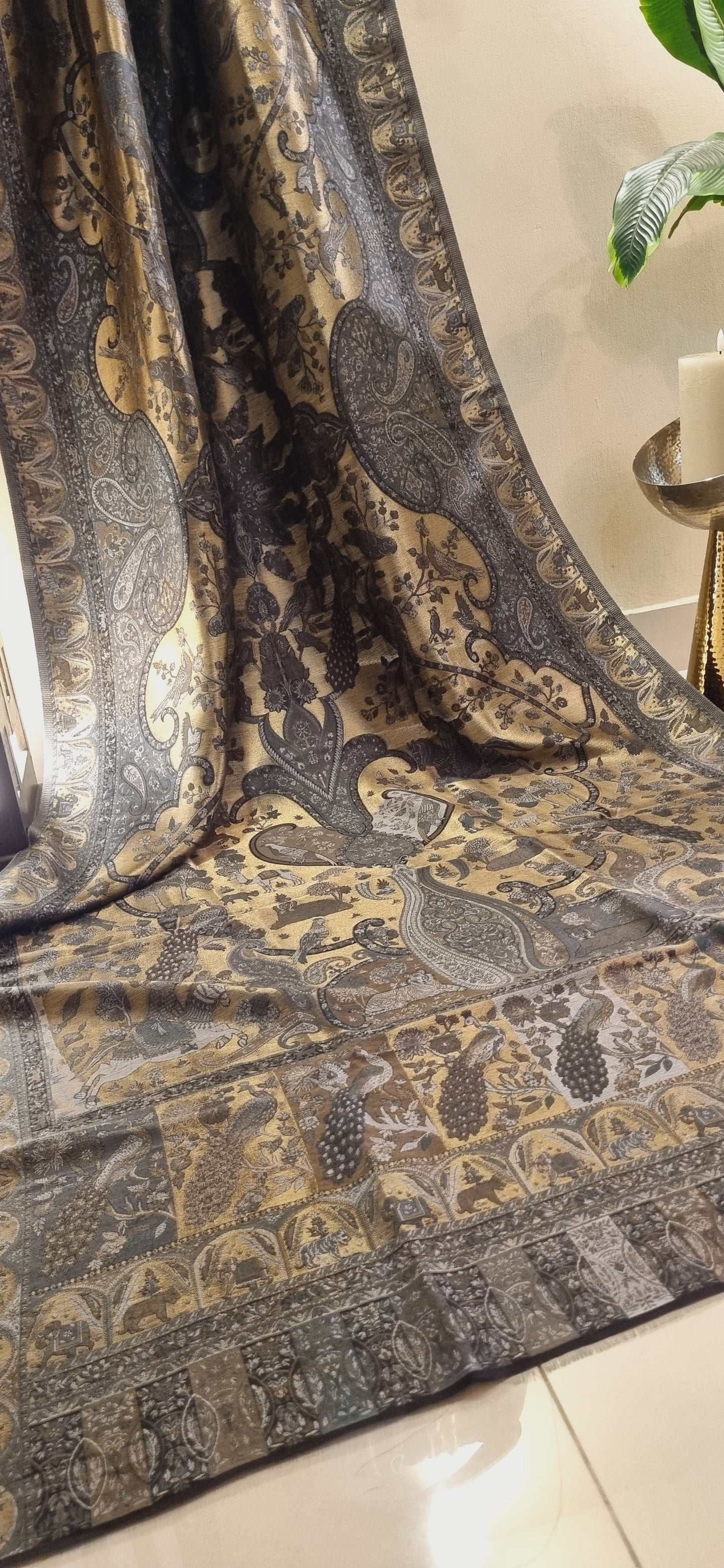 Laila's moonlight silky kaani shawl