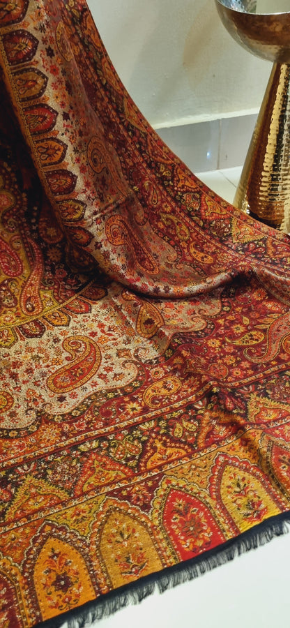Reversible moonlight gandhara kaani shawl