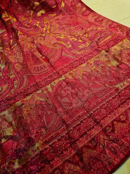 Moonlight silky kaani shawl/dupata