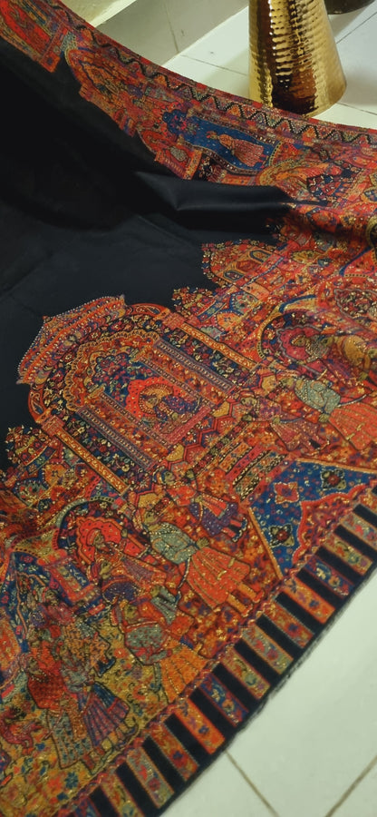 Moonlight darbari kaani border Pashmina