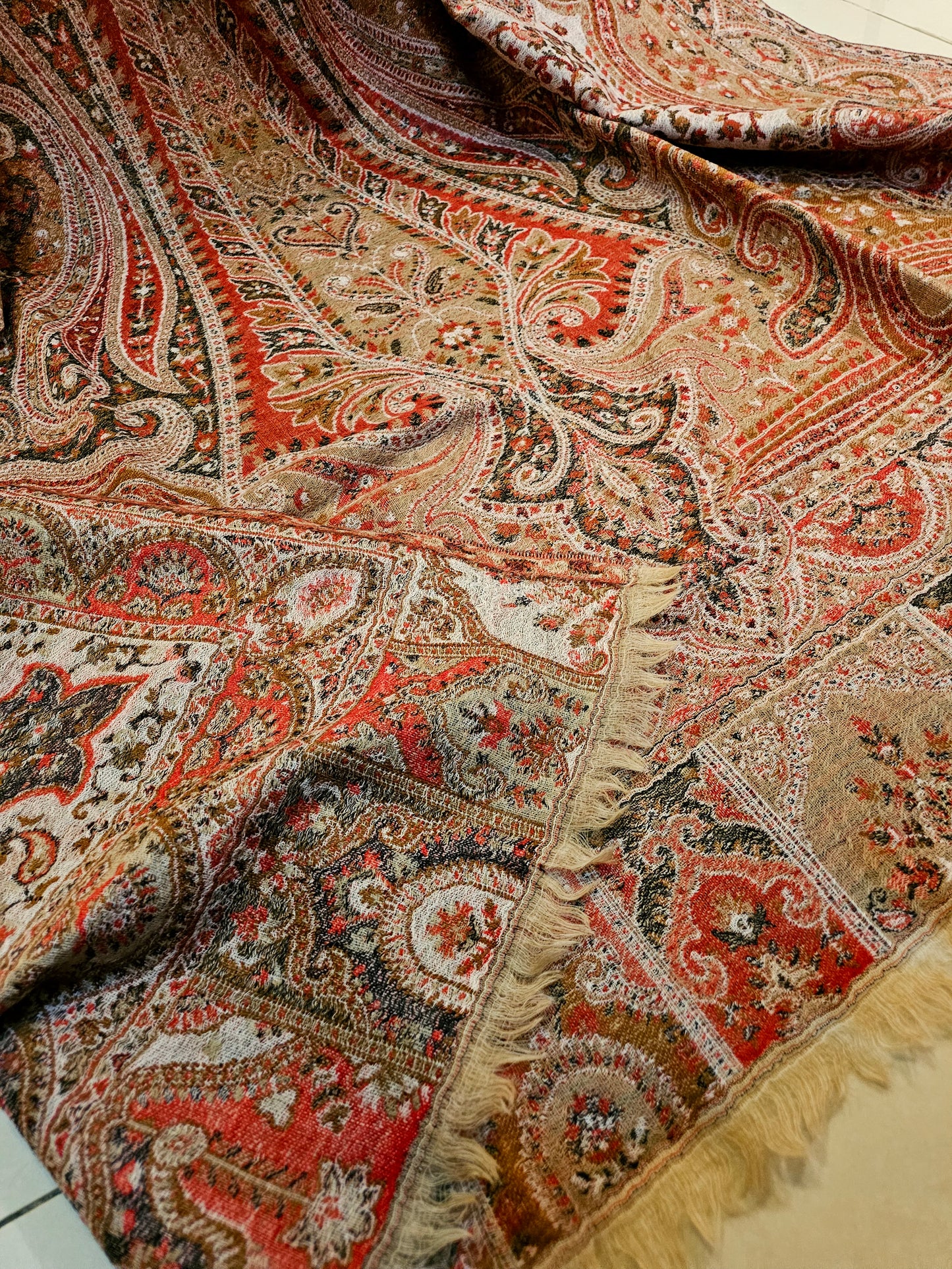 Tabraiz persian kaani pashmina shawl