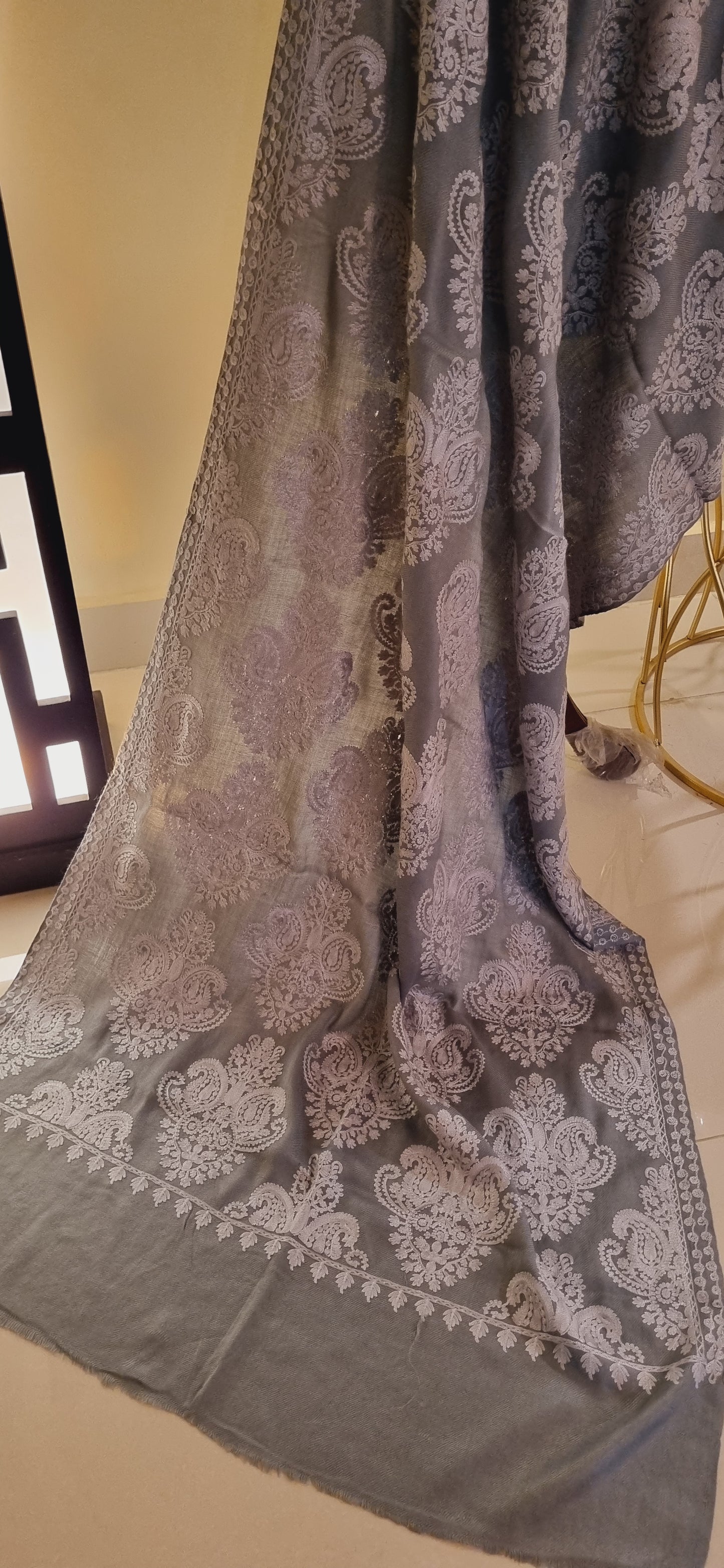 Pashmina embroidered Mini shawl