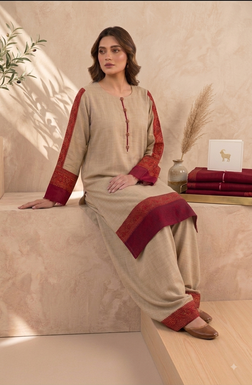 Kaani suit: Pashmina