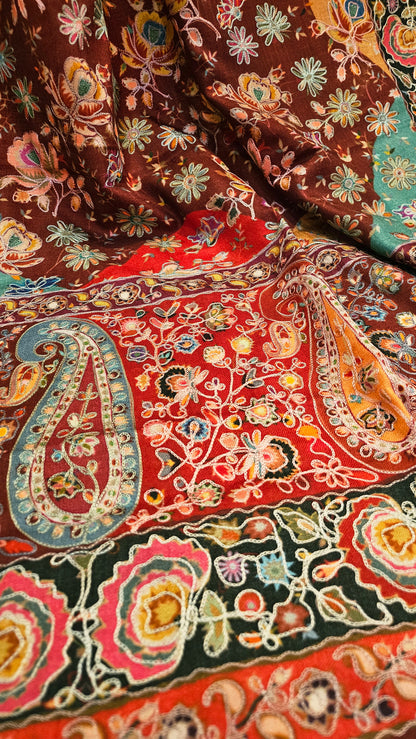Reelkar embroidered: Pashmina