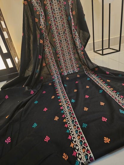Lawn embroidered two piece