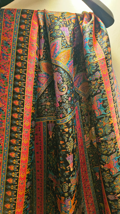 Meenakari shawl: patola silk