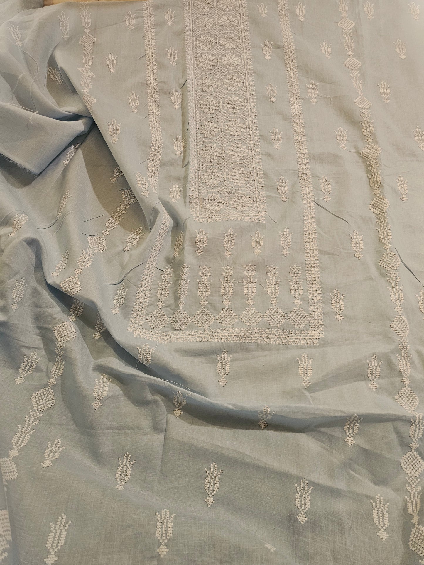 Lawn embroidered two piece
