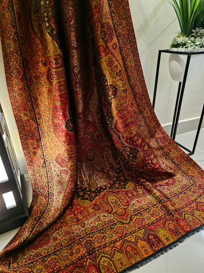 Reversible moonlight gandhara kaani shawl