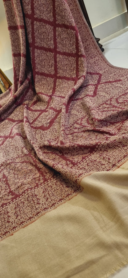 Woollen pashmina kaani shawl