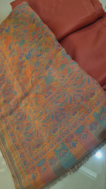 Kaani shawl with plain suit