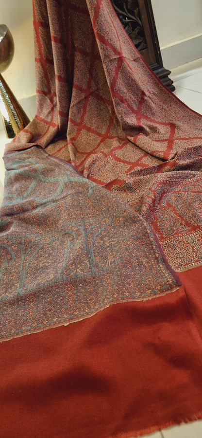 Woollen pashmina kaani shawl