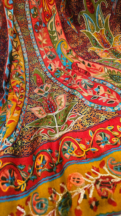 Reelkar embroidered: Pashmina