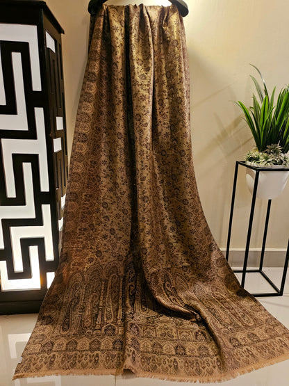 Reversible moonlight gandhara kaani shawl