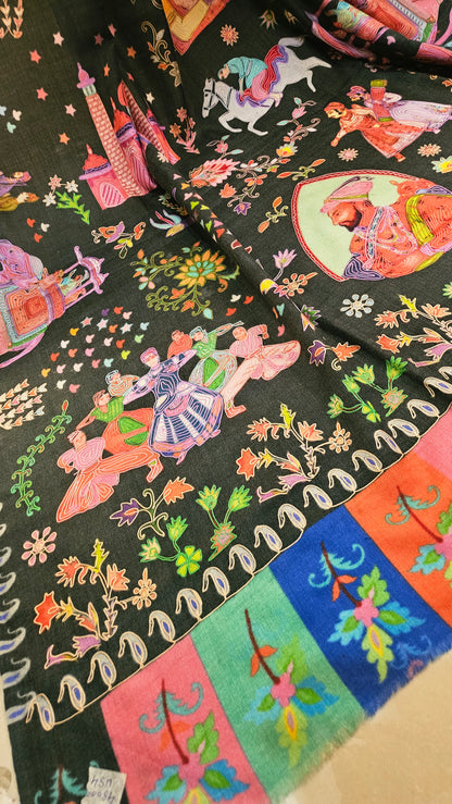 Reelkar embroidered:Pashmina