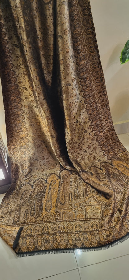 Reversible gandhara kaani shawl