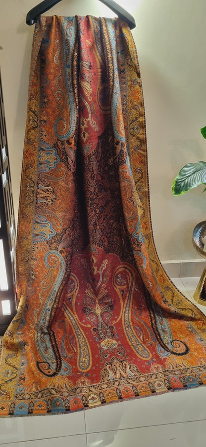 Pashmina kaani with zaree weave