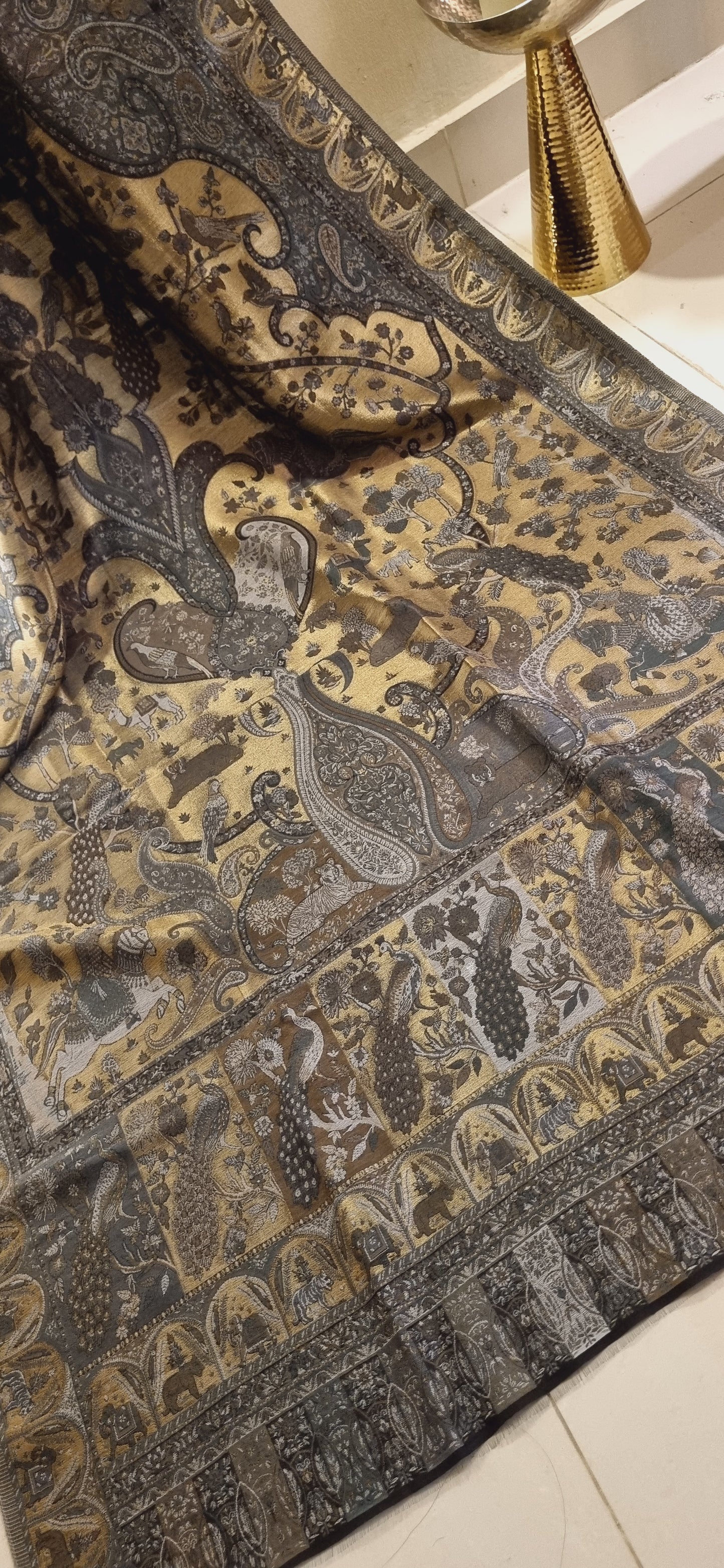 Laila's moonlight silky kaani shawl