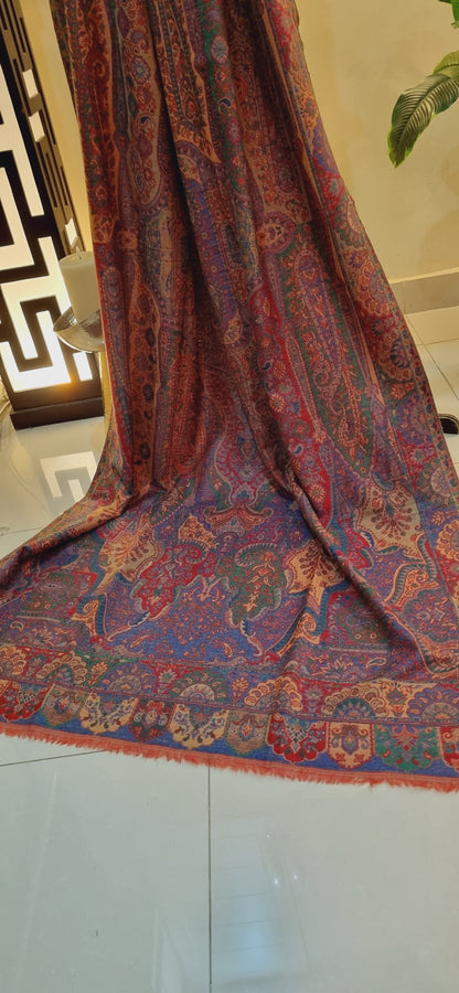 Reversible kaani shawl pashmina