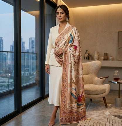 Patola Maheshwari silk: shawl