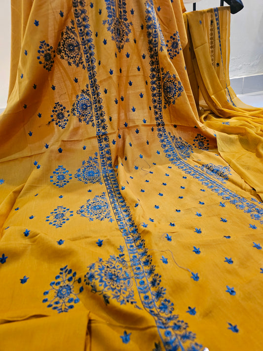 Lawn embroidered three piece