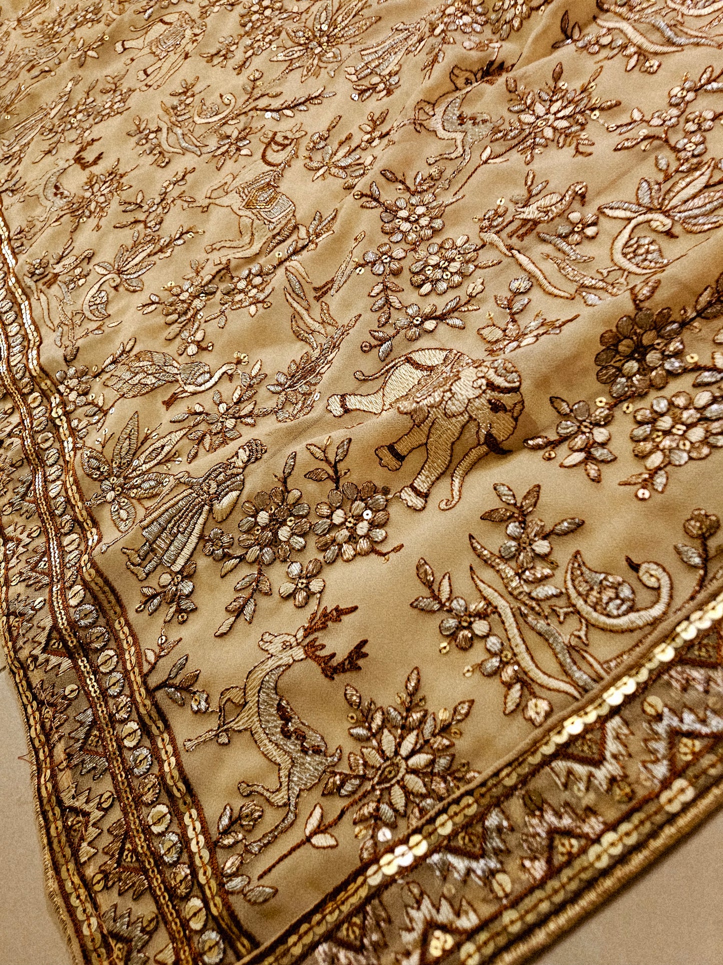 Embroidered georgete dupata