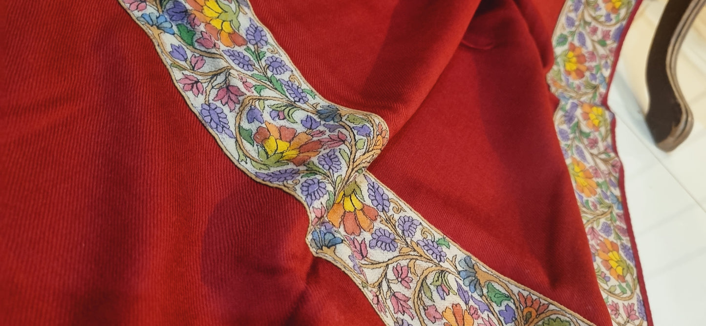 Kalamkar border Pashmina