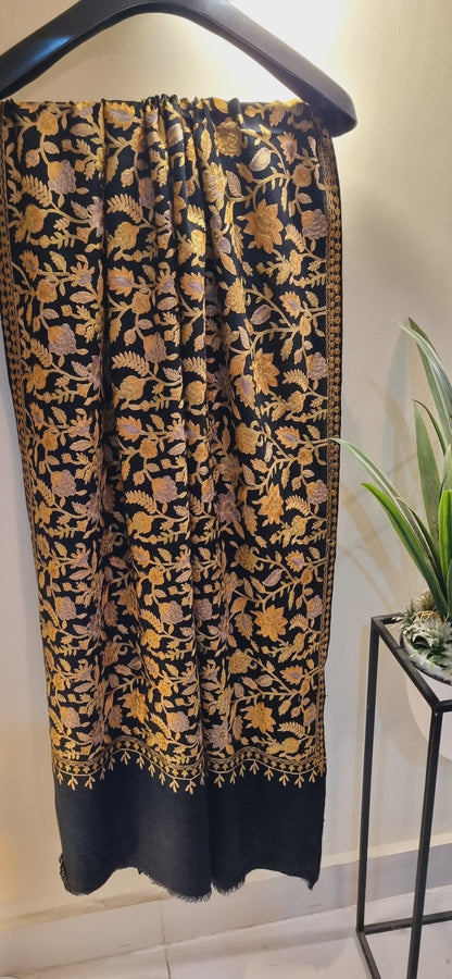 Silk Embroidered minishawl pashmina