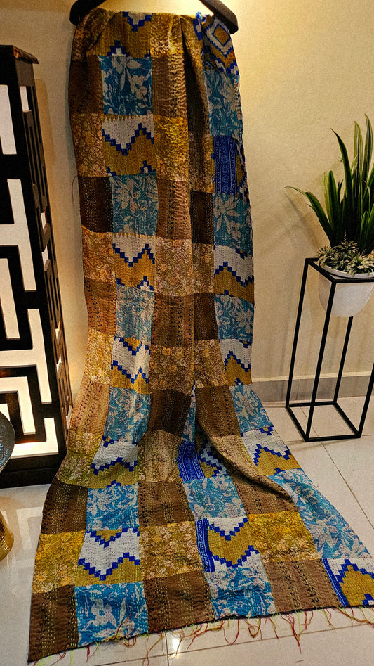 Hand embroidered rilli dupata